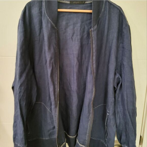 Raffi Linen Bomber Jacket Size XXL - Picture 3 of 9
